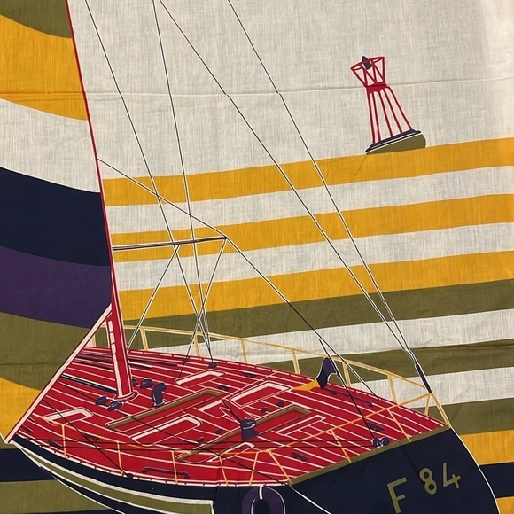 Salvatore Ferragamo "84" Sailboats Large Bold Vivid Colors Nautical and Rare - Picture 8 of 10